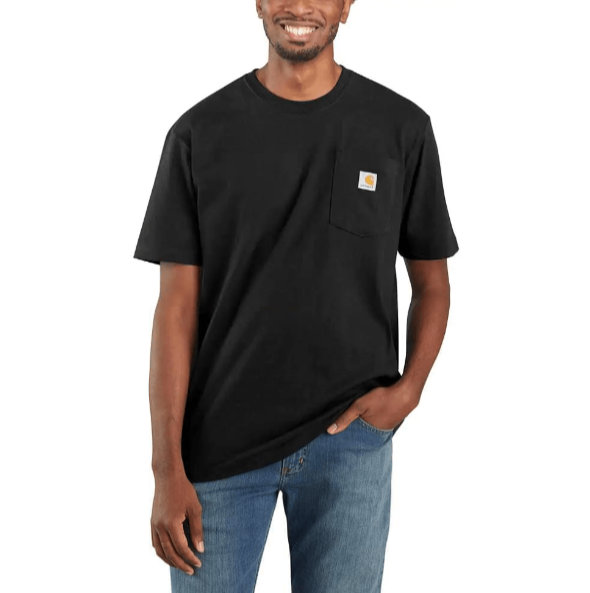 Carhartt Men's - Workwear Pocket T-Shirt Original Fit - Black — Go Boot ...