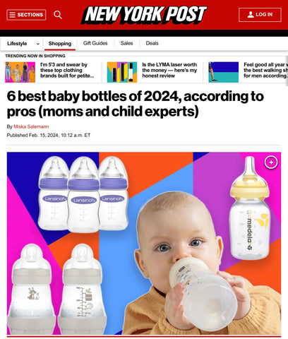 Baby drinking out of bottle