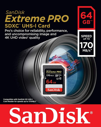 Carte Mémoire SanDisk Extreme Pro microSDXC 64Go Class 10 UHS-I U3