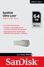Load image into Gallery viewer, SanDisk Ultra Luxe 64GB USB 3.1 Flash Drive