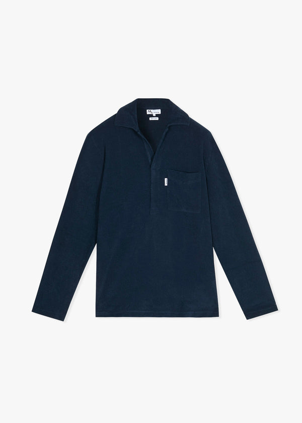 AARIC NAVY WOOL POLO SHIRT - DOPPIAA – Doppiaa