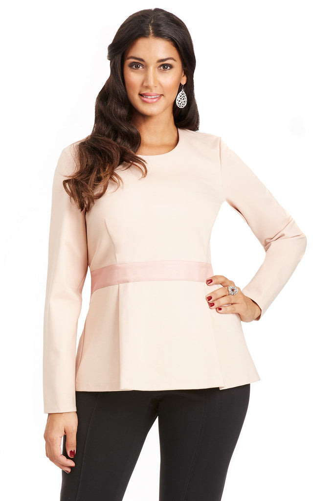 MYNT 1792 Ponte Peplum Top