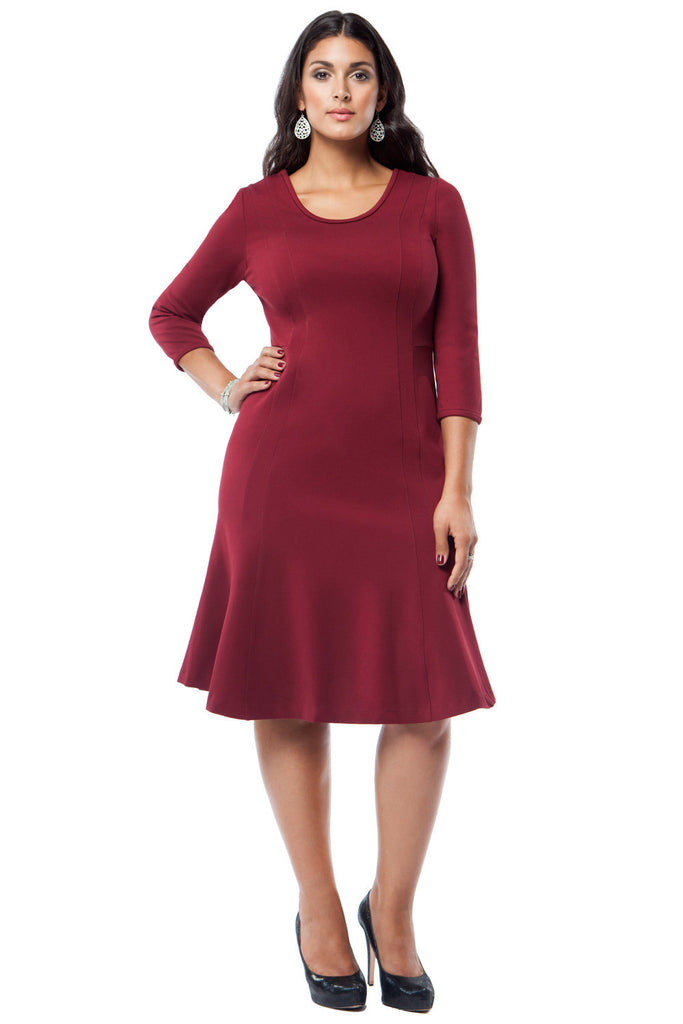 MYNT 1792 Curved Seam Fit and Flare Dress