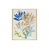 Handpainted blue coral wall panel