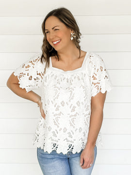 Maddie Floral Lace Top