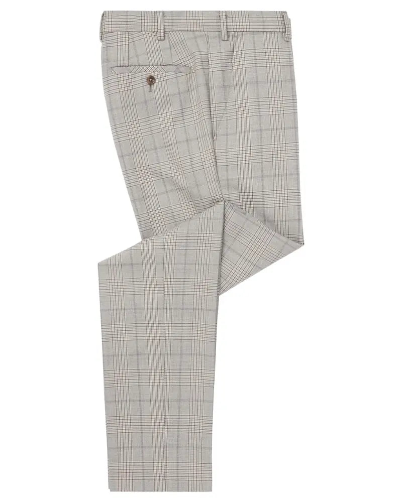 Buy Grey Regular Fit Check Suit: Trousers from Next Luxembourg