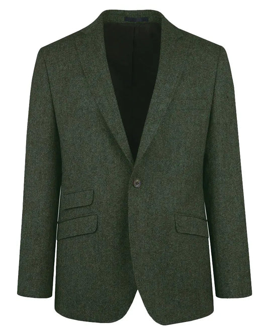 Torre Tweed Men's Green Donegal Tweed Trousers - HIRE5 Menswear