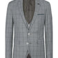 Lazio Check Suit Jacket - Grey / Blue Remus Uomo