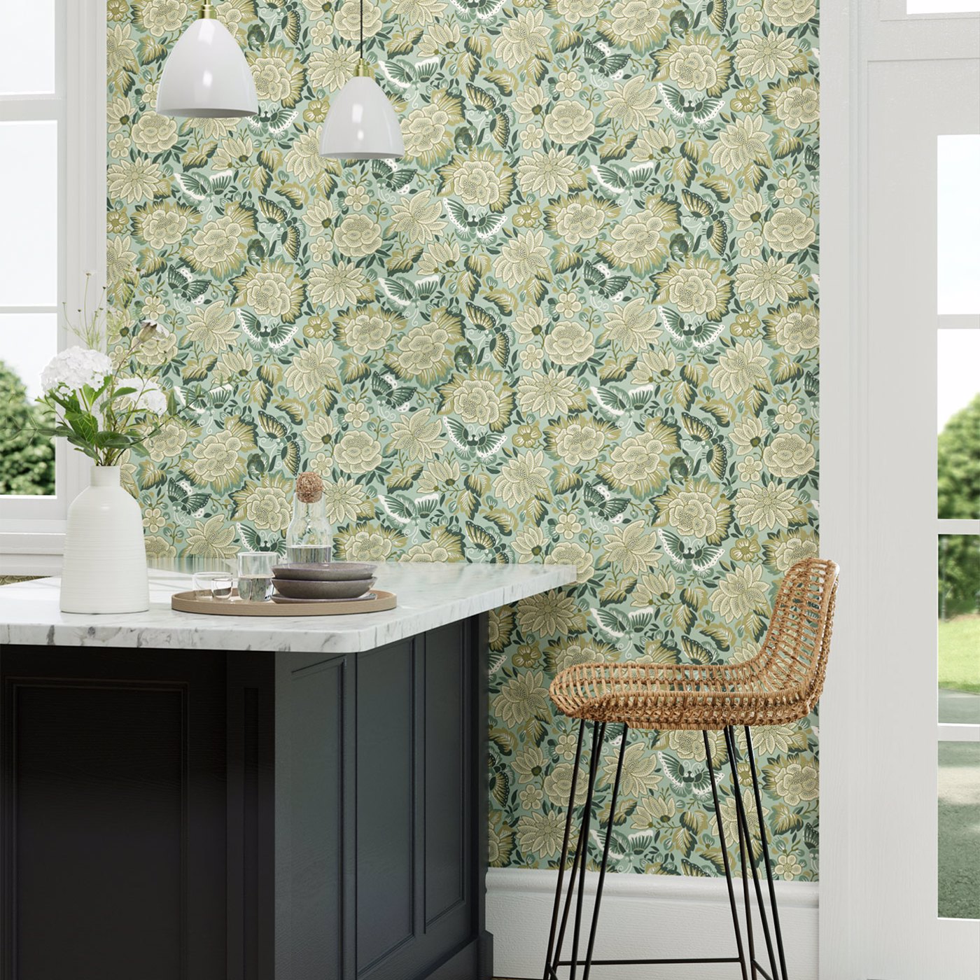 Thibaut  Piermont  Wallpaper  T10623  Blue  Top Designer