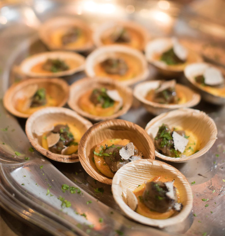 2.5 Palm Leaf Hors D'oeuvre Serving Bowls