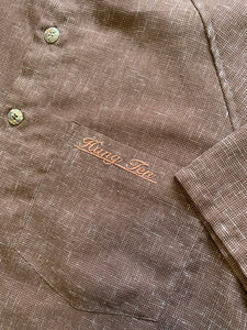 HANG TEN Size XL Vintage S/S Button Shirt in Brown Men's JUL43
