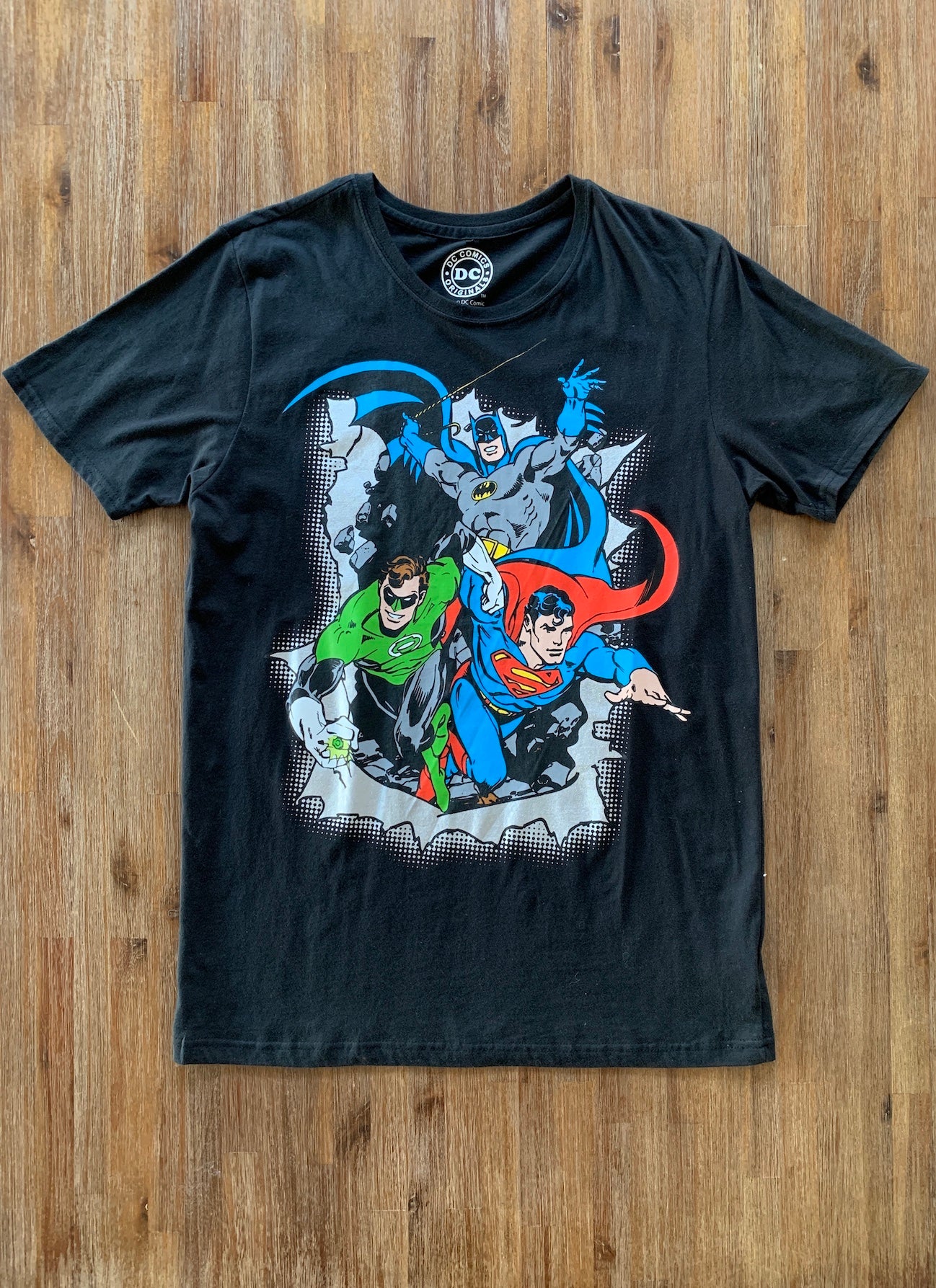 DC COMICS Size M Vintage Y2K S14 Batman and Superman T-Shirt Black MAR –  Bisy Clothing