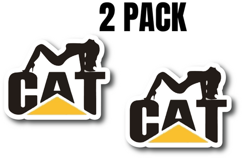 2pc Set, Decals for Caterpillar CAT Logo