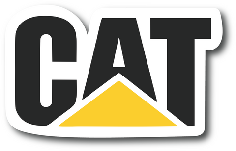 2pc Set, Decals for Caterpillar CAT Logo, Graphic Vinyl Stickers - Select  Size