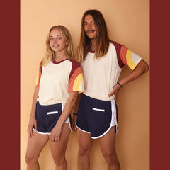 Woman and man in CAMP Rollergirl and Rollerboy Shorts