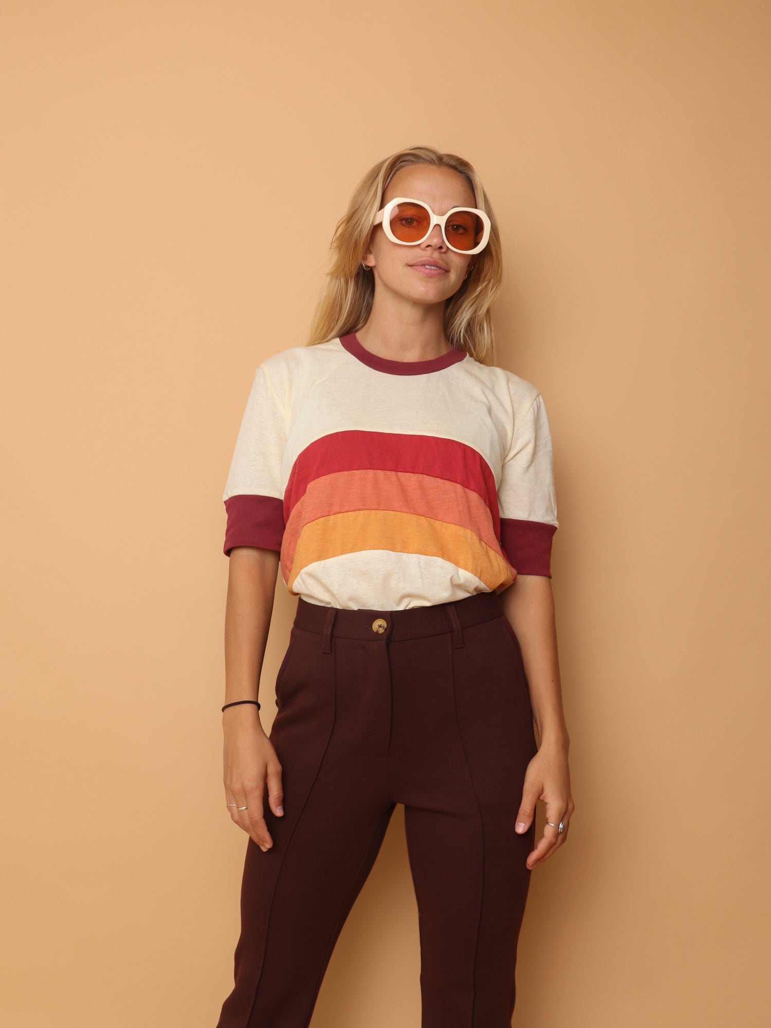 OVER THE RAINBOW TEE - MAROON