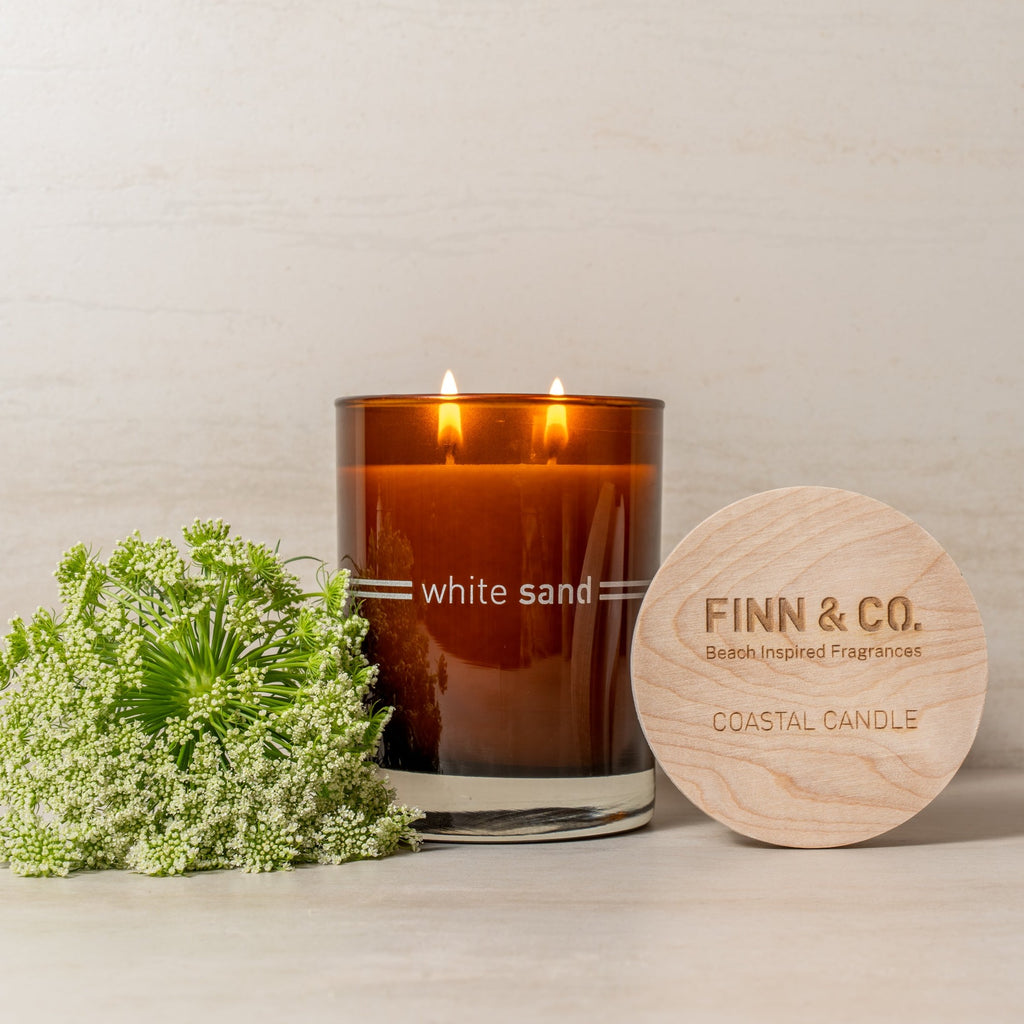  Candle Sand (2 Wicks Included), White : Home & Kitchen