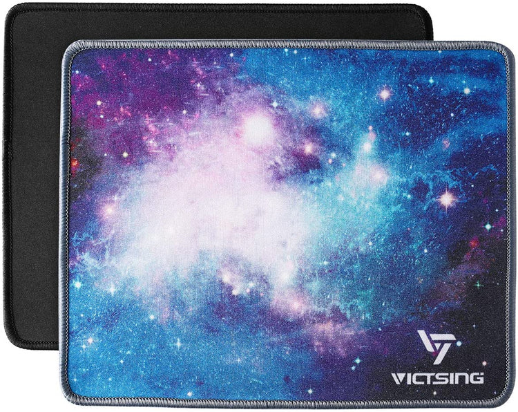 VictSing Mouse Pads [twin Pack]0.2×8.3×0.08 inches, Black+Blue