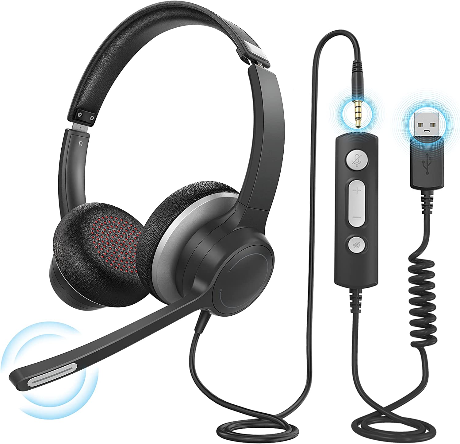 USB Headsets with Microphone, Computer Headset for Laptop-image-0