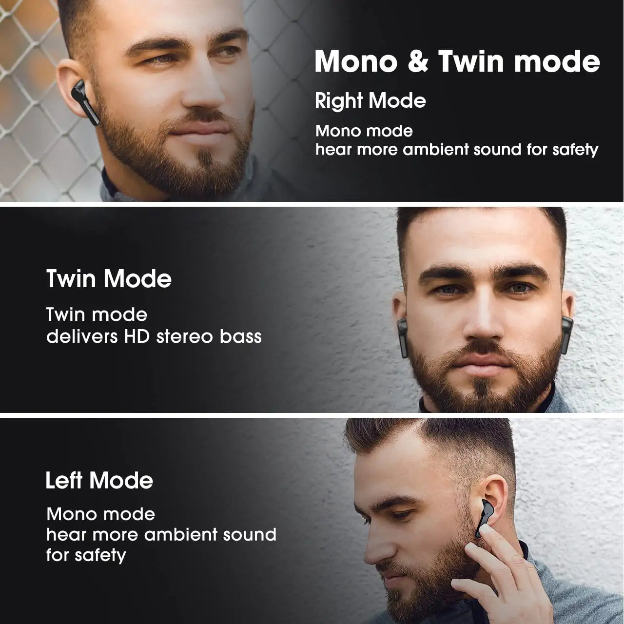 Wireless Earbuds in Ear 4-Mic Noise Cancelling Call, Bluetooth Earphones w/Punchy Bass-image-5