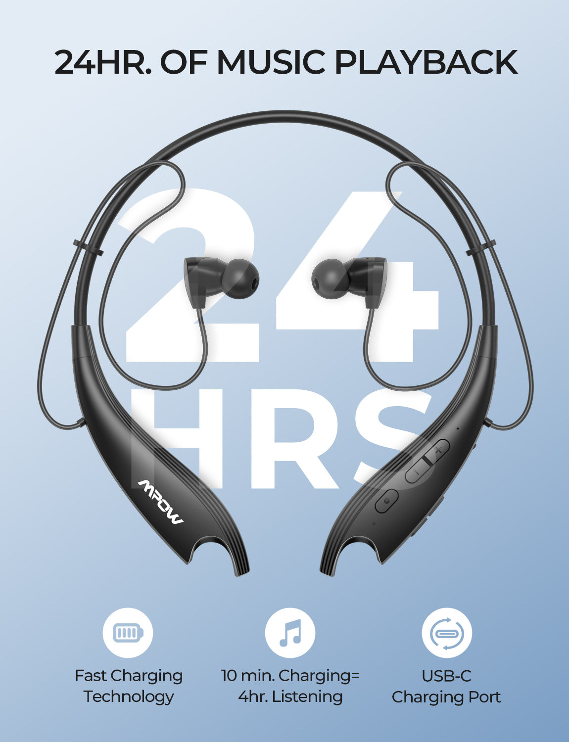 Mpow Jaws 6 Neckband Bluetooth Headphones – MPOW