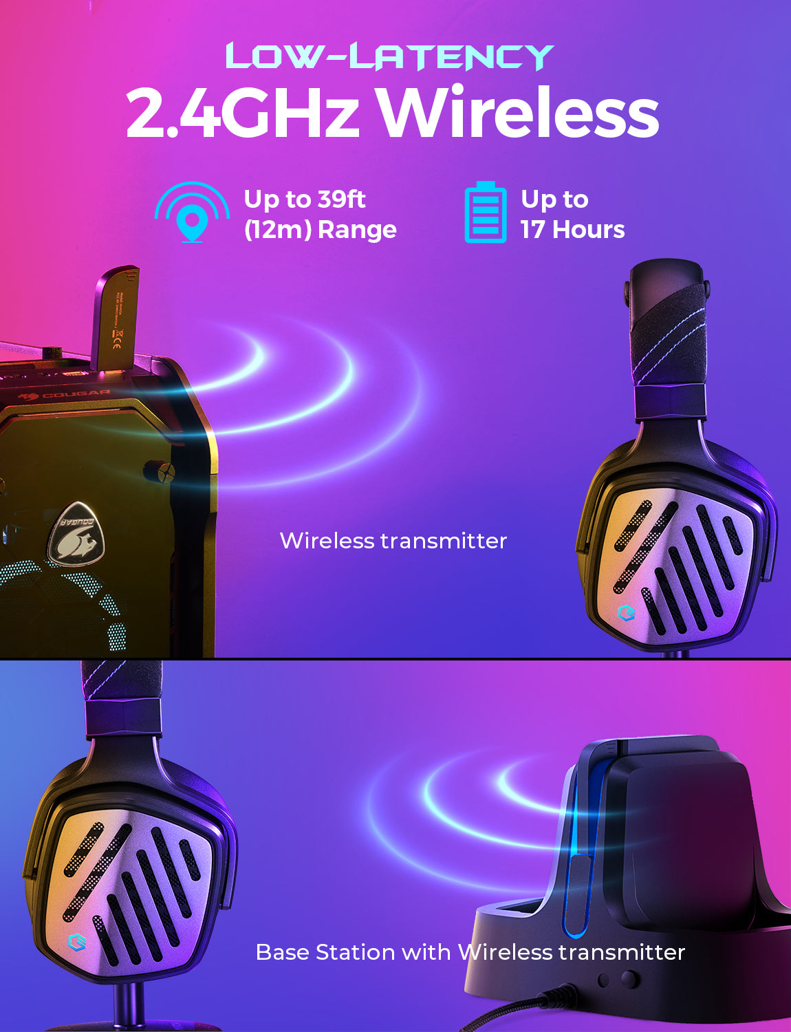 Mpow BH455 T1 2.4GHz Wireless Gaming Headset-image-3