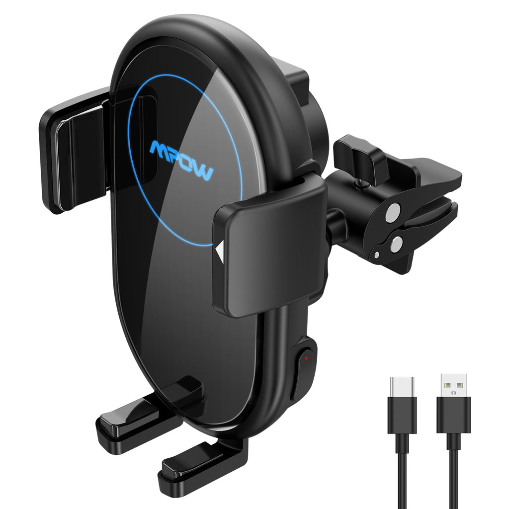 Mpow CA164A Wireless Car Charger, 10W//5W, Auto-Clamping – MPOW