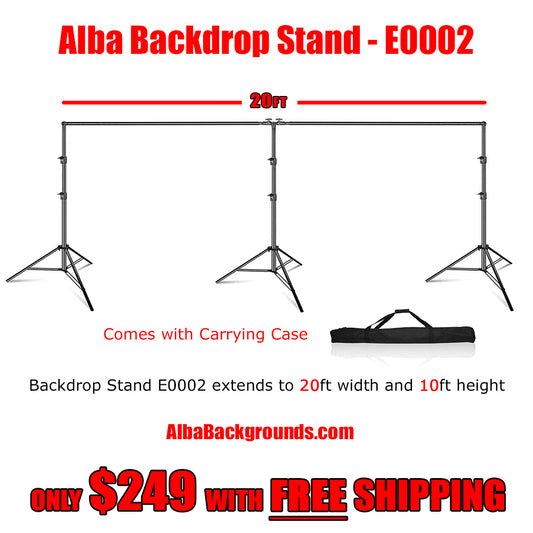 Photography Backdrop Stand Adjustable 10' Wide