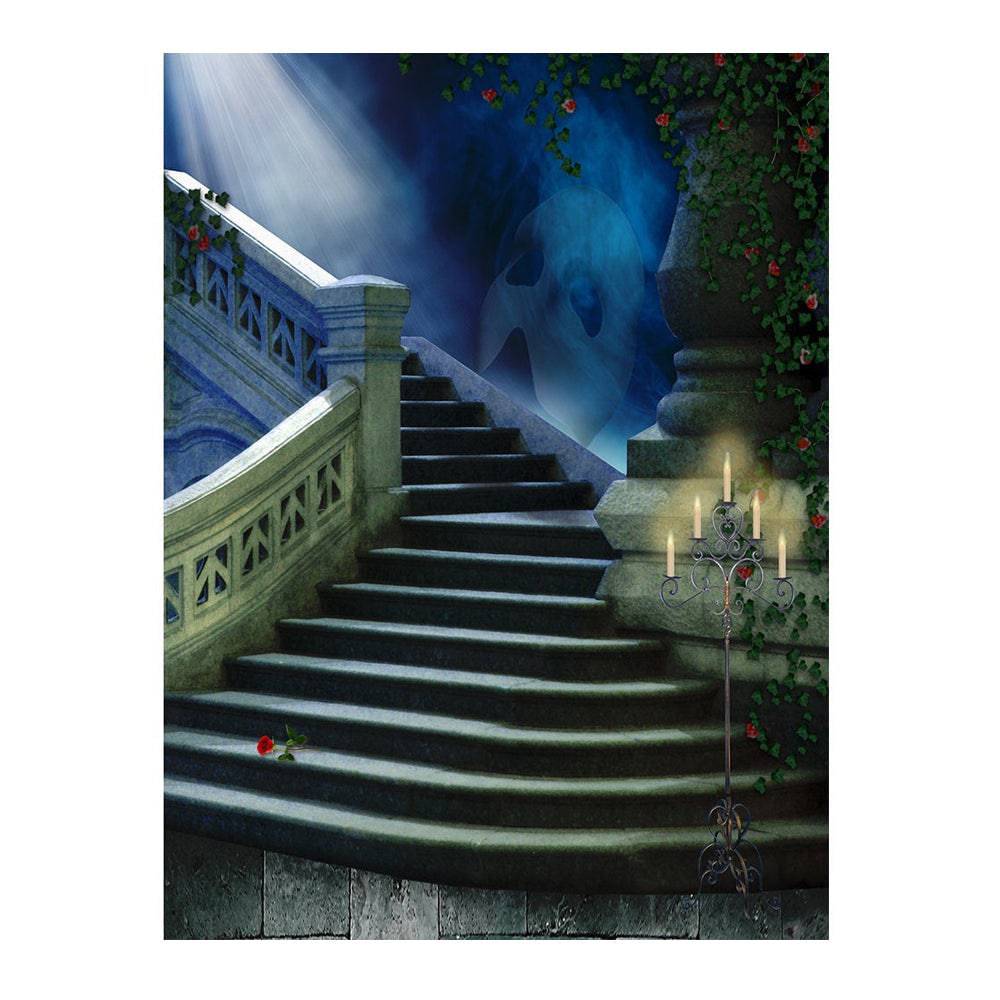 Smokey Dark Staircase Photography Backdrop - Basic 6  x 8  