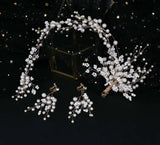 Fairytale crystals pearls handmade bridal headpieces headband
