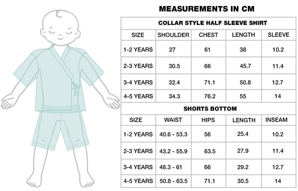How to measure - Kimono Shorts set