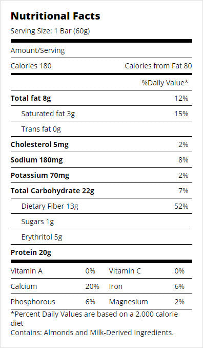 S'mores Quest Bar Nutrition Facts