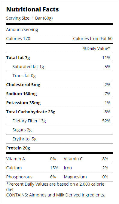 Strawberry Cheesecake (All Natural) Quest Bar Nutrition Facts