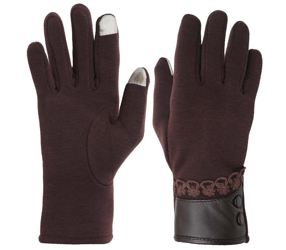 womens brown winter gloves