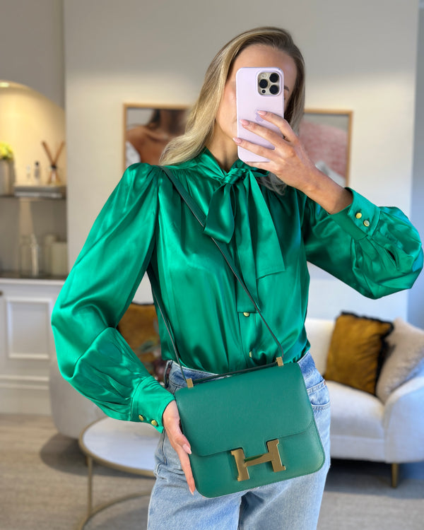 Hermes Vert Vertigo Epsom Constance 18cm Bag  Hermes handbags, Hermes  crossbody bag, Hermes constance bag