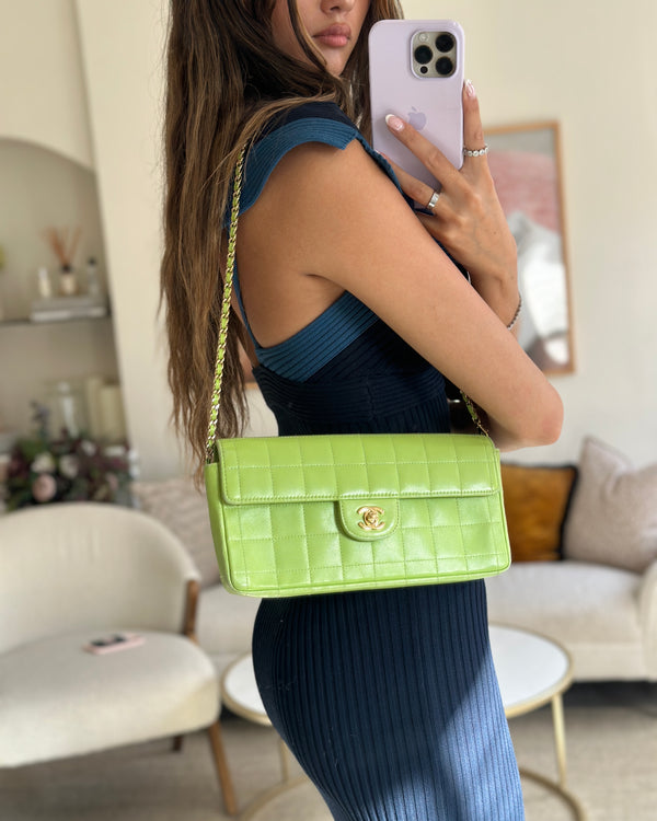 HOT* Chanel Pistachio Green Coco Crush Mini Vanity Bag in Lambskin
