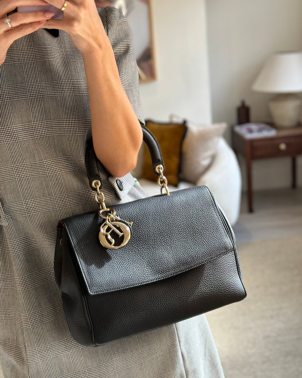 Dior Maroon Oblique Canvas and Leather Saddle Belt Bag Dior