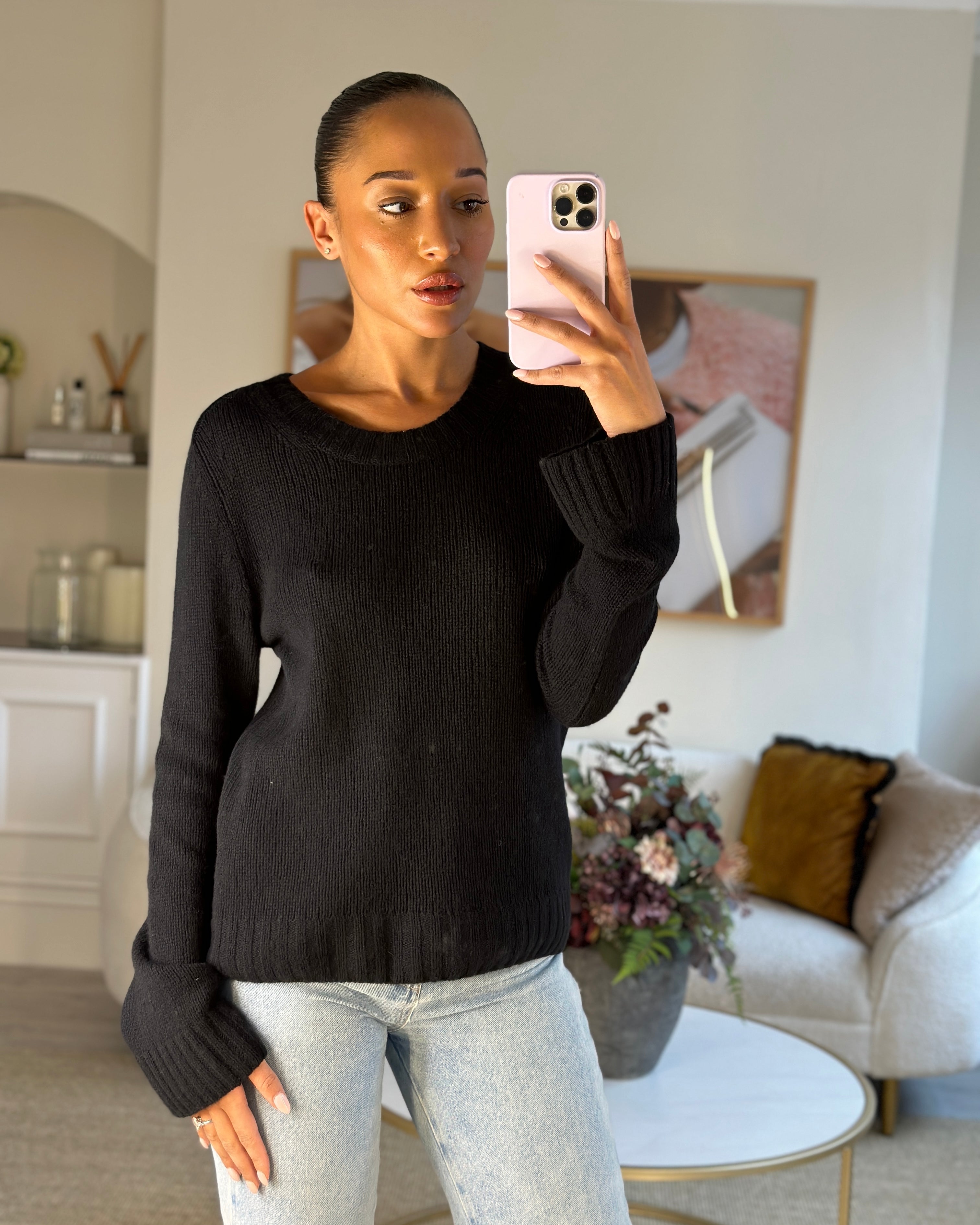 Image of Khaite Black  Long Sleeve Jumper FR 38 (UK 10)