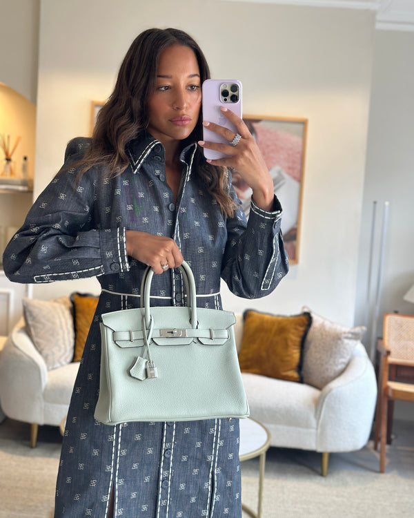 Hermes Special Order (HSS) Kelly Sellier 25 Vert Criquet Epsom Permabr –  Madison Avenue Couture