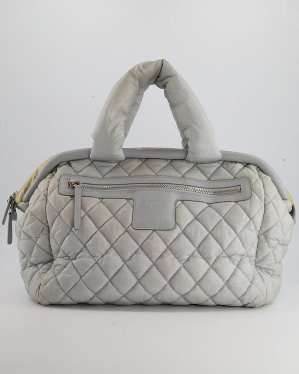 Chanel Gray Coco Cocoon Denim Tote Bag Grey Dark grey Leather Pony