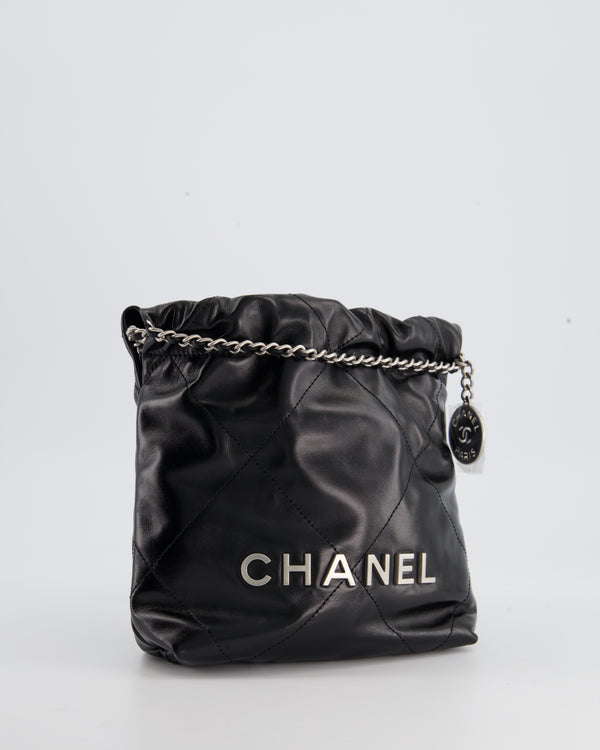 Chanel Mini 22 Bag White Calfskin Gold Hardware