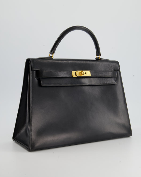 Hermes Vintage Kelly 32 box leather – Weluxe Designer Resale Inc.