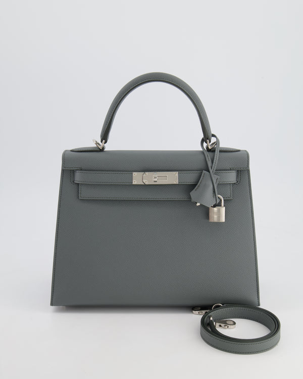 Hermès Kelly 28 Sellier In Anemone Epsom Leather With Palladium Hardware in  Purple