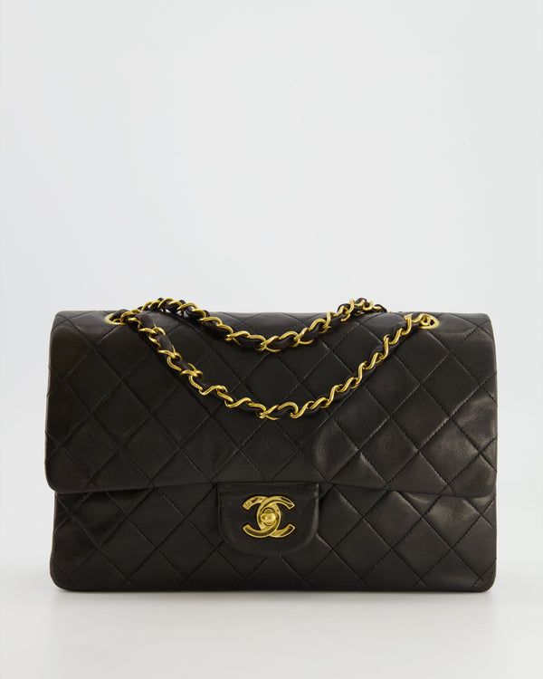 Chanel Vintage Black Small Classic Double Flap Bag in Lambskin