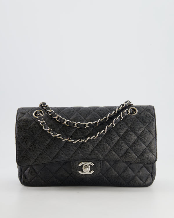 Chanel Classic Jumbo Double Flap in Black Caviar with Shiny Silver