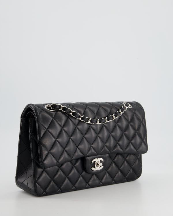 Chanel Dark Blue And Pink Quilted Lambskin Medium Classic Double