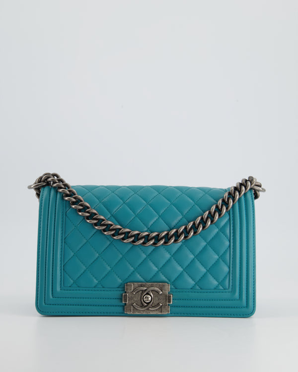 Chanel Wallet on Chain Quilted Caviar Ruthenium Blue - US