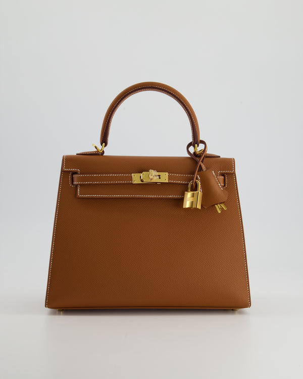 Hermes Kelly bag 25 Sellier Rose jaipur Epsom leather Gold hardware