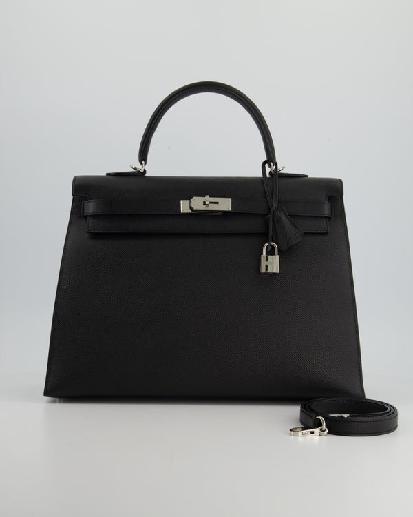 Pre-owned Hermes Kelly Retourne 40 Etoupe Togo Palladium