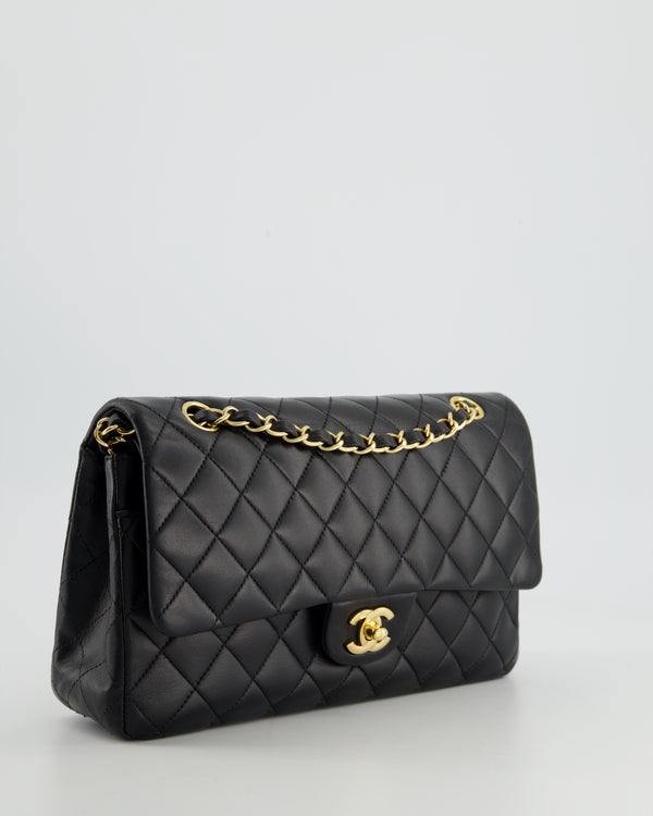 CHANEL Classic Jumbo Double Flap Lambskin Leather Shoulder Bag Black 2